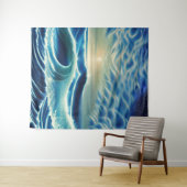 De rij van het blauwe Zee Wandkleed (In Situ (horizontaal))