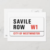 De Rij van Savile, het Teken van de Straat van Briefkaart (Voorkant / Achterkant)