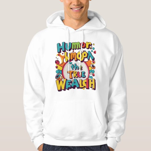 "De rijkdom van de Humor" Hoodie (Voorkant)