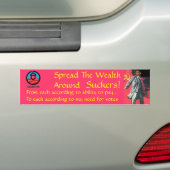 De rijkdom verspreiden bumpersticker (Op auto)