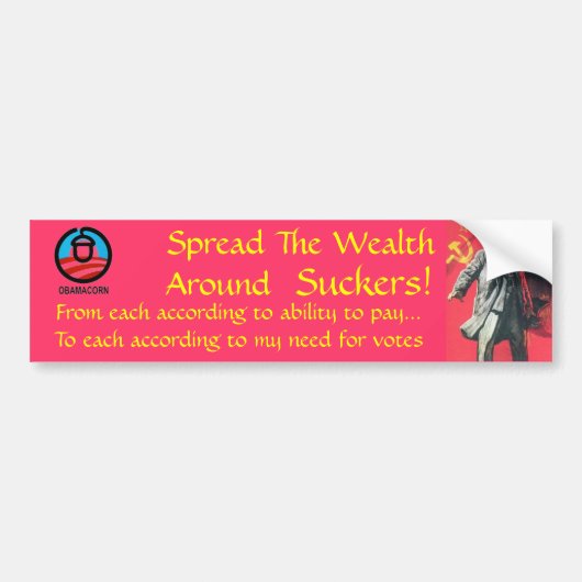 De rijkdom verspreiden bumpersticker (Voorkant)