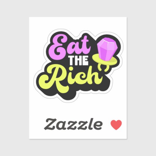 De rijke 90's Diamond Ring Pop Grappig Sociaal Sticker (Vel)