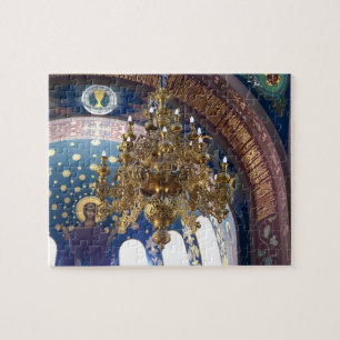 De rijke decoratie van de orthodoxe kathedraal legpuzzel