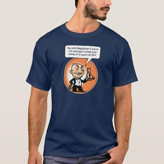 De rijken en idioten stemmen republikeins t-shirt (Voorkant)