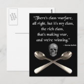 De rijken winnen de klassenstrijd briefkaart (Voorkant / Achterkant)