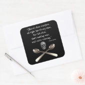 De rijken winnen de klassenstrijd vierkante sticker (Envelop)