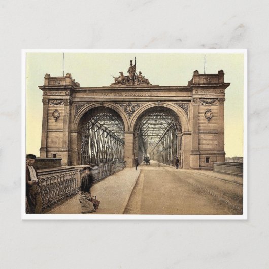 De Rijn Bridge, Mannheim, Baden, Duitsland, zeldza Briefkaart (Voorkant)