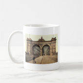 De Rijn Bridge, Mannheim, Baden, Duitsland, zeldza Koffiemok (Links)