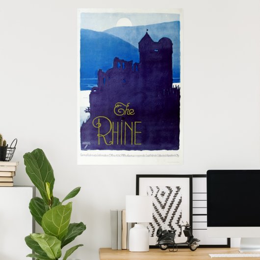 De Rijn |  Duitsland reisposter Poster (Thuiskantoor)