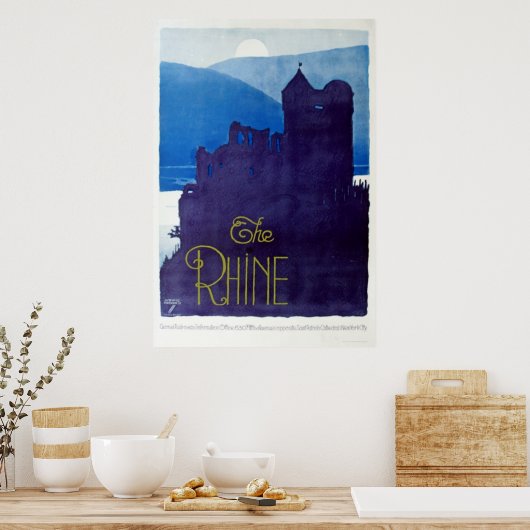 De Rijn | Duitsland reisposter Poster (Keuken)
