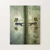 De Rijst Harvester Maleisië. Legpuzzel (Verticaal)