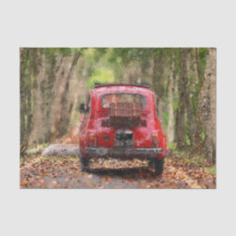 De rijstrook van de landauto tissuepapier