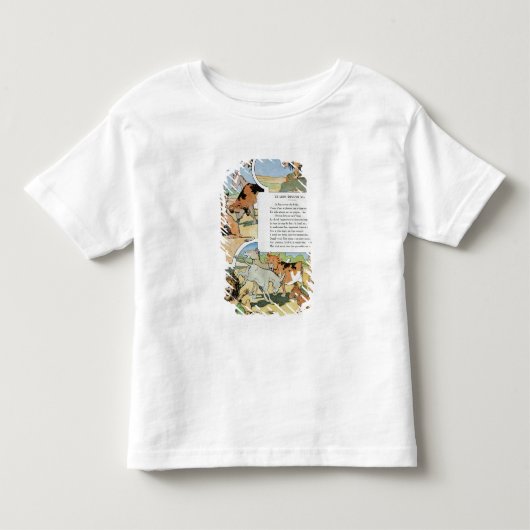 De rijzende leeuw, van de fabellen kinder shirts (Voorkant)