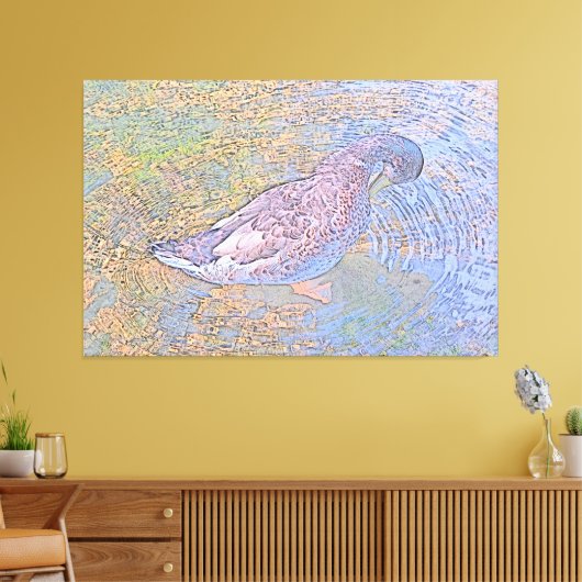 De rimpels canvas afdruk (Insitu (Woonkamer))