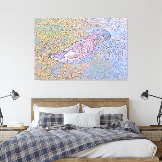 De rimpels canvas afdruk (Insitu (Slaapkamer))