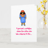 De Rimpels van de verjaardag Kaart (Gele Bloem)