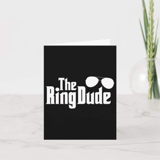 De Ring Dude Bowtie Ring Drager Wedding Groom Bes Kaart (Voorkant)