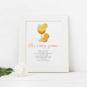 De Ring Game Aperol Spritz Citrus Bruidsuitnodigin Poster