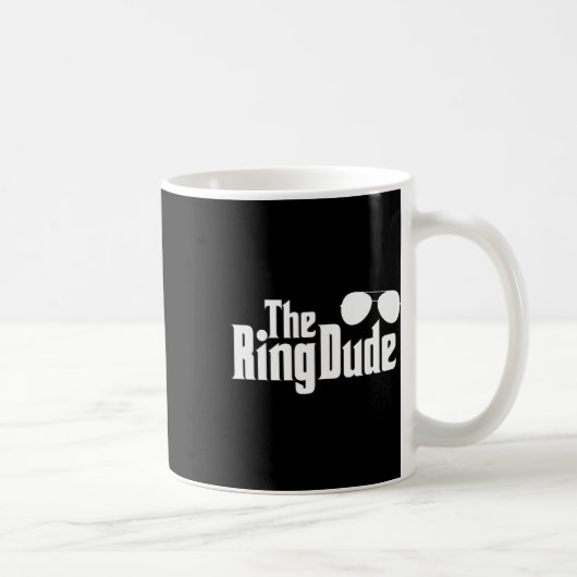 De Ring Man Bowtie Ringdrager Trouw Bruidegom Koffiemok (Rechts)