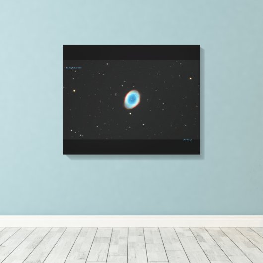De Ring Nebula (M57) - Medium Canvas Print (Insitu (Houten vloer))