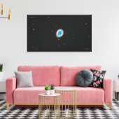 De Ring Nebula (M57) - Medium Canvas Print (Insitu (Woonkamer))