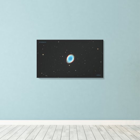 De Ring Nebula (M57) - Medium Canvas Print (Insitu (Houten vloer))