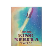 De Ring Nebula (Messier 57) Ruimtereisposter. Notitieblok (Linkerzijde)
