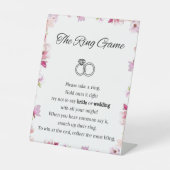 De ring spel voetstuk teken reclamebord met voetstuk (Voorkant)