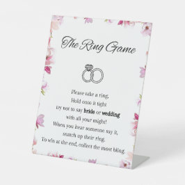 De ring spel voetstuk teken reclamebord met voetstuk