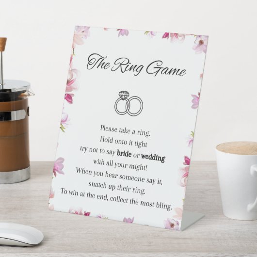 De ring spel voetstuk teken reclamebord met voetstuk (Insitu)