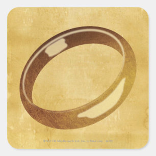 De ring vierkante sticker