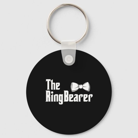 De Ringdrager Strikdas Ring Man Trouw Bruidegom Sleutelhanger (Voorkant)