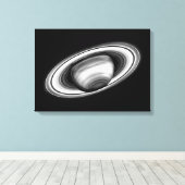 De ringen van de gasreuzel Saturnus - afbeelding v Canvas Afdruk (Insitu (Houten vloer))