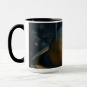 De ringen van Saturnus - kosmische Mok (Links)