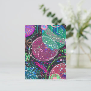 De ringen van Saturnus: Maximalistische abstracte Briefkaart