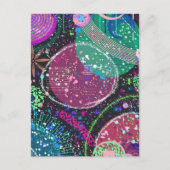 De ringen van Saturnus: Maximalistische abstracte Briefkaart (Voorkant)