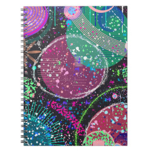 De ringen van Saturnus: Maximalistische abstracte  Notitieboek
