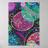 De ringen van Saturnus: Maximalistische abstracte Poster (Voorkant)