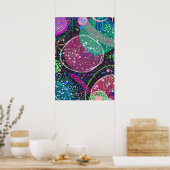 De ringen van Saturnus: Maximalistische abstracte Poster (Keuken)