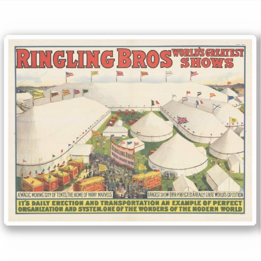 De Ringling Bros. circus Sticker (Voorkant)