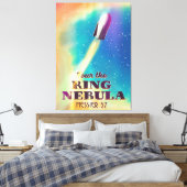 De Ringnevel (Messier 57) Poster voor ruimtereizen Canvas Afdruk (Insitu (Slaapkamer))