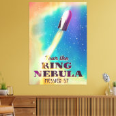 De Ringnevel (Messier 57) Poster voor ruimtereizen Canvas Afdruk (Insitu (Woonkamer))