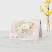 De Rings van het huwelijk in Seashell 60ste Jubile Kaart (Gele Bloem)