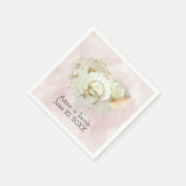 De Rings van het huwelijk in Seashell en Zand Hear Servet (Hoek)