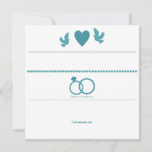 De Rings van het huwelijk sparen de Datum Aankondi Kaart (Achterkant)