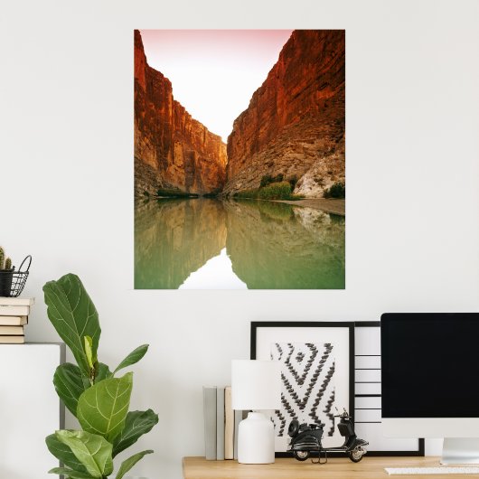 De Rio Grande, Big Bend NP, Texas Poster (Thuiskantoor)