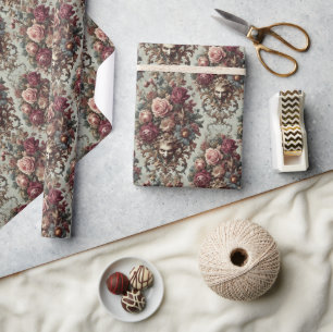 🌺 De Riot tot Bloei – Gotische Barokke Bloemen Cadeaupapier