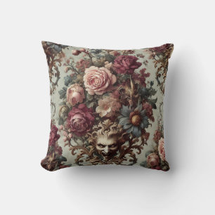 🌺 De Riot tot Bloei – Gotische Barokke Bloemen Kussen