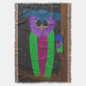 De rismatische Crested Owl Illustratie Deken (Voorkant Verticaal)