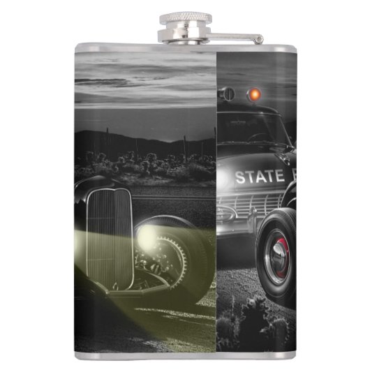 De Rit B&W 2 van de vreugde Heupfles (Achterkant)